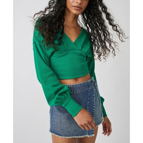 NWT FREE PEOPLE All Nighter Tee / Golf Green - Picture 4 of 9